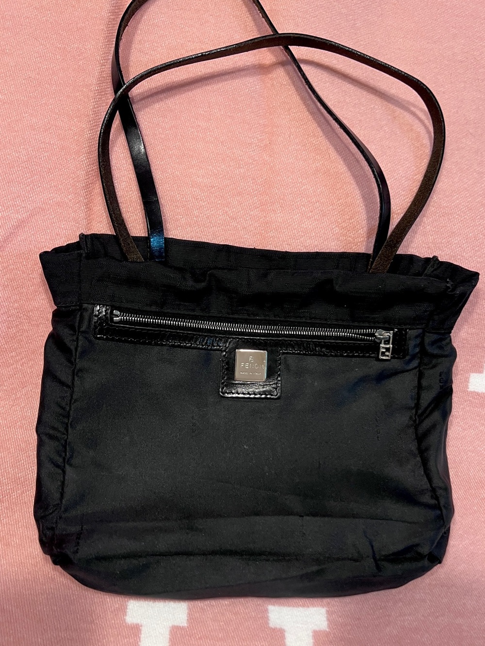 Fendi Black Jacquard FF Logo/silver Authentic! Well loved. Offers welcome! - Picture 8 of 11